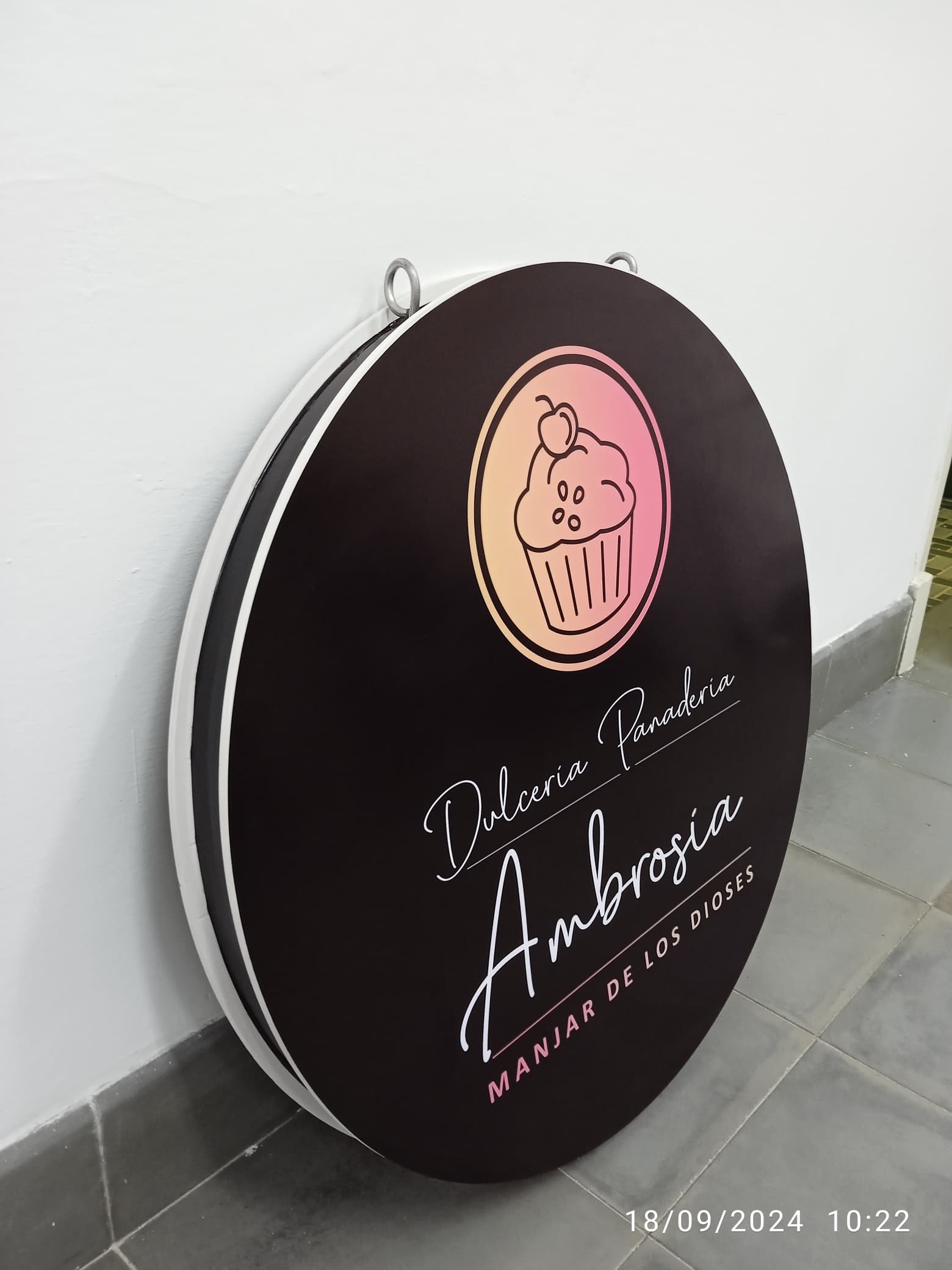 Cartel corpóreo Circular 60cm diametro cuerpo en pvc 3mm