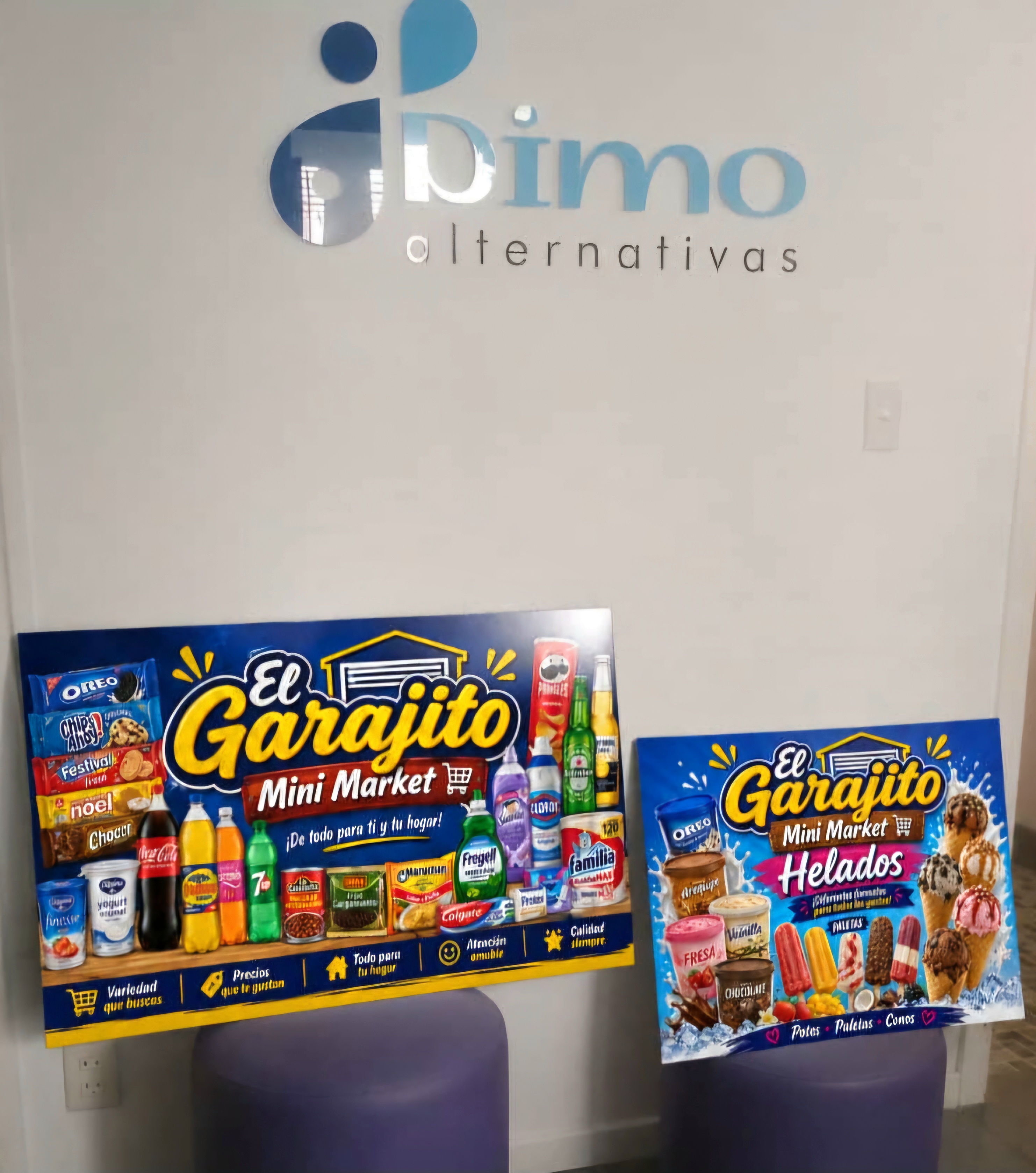Cartel impreso de 1.50 × 0.60 m, elaborado en PVC de 6 mm